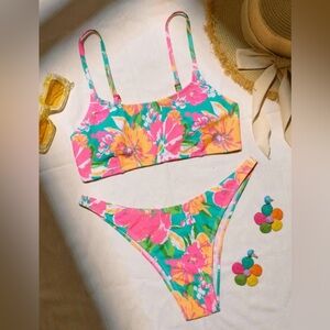 Floral two piece bikini
